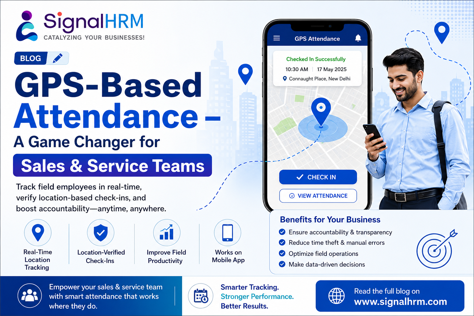 GPS-Based Attendance – A Game Changer for Sales & Service Teams